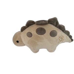 Bellzi Plush Beige Brown Stegosaurus 13 in Length Stuffed Animal Doll Toy
